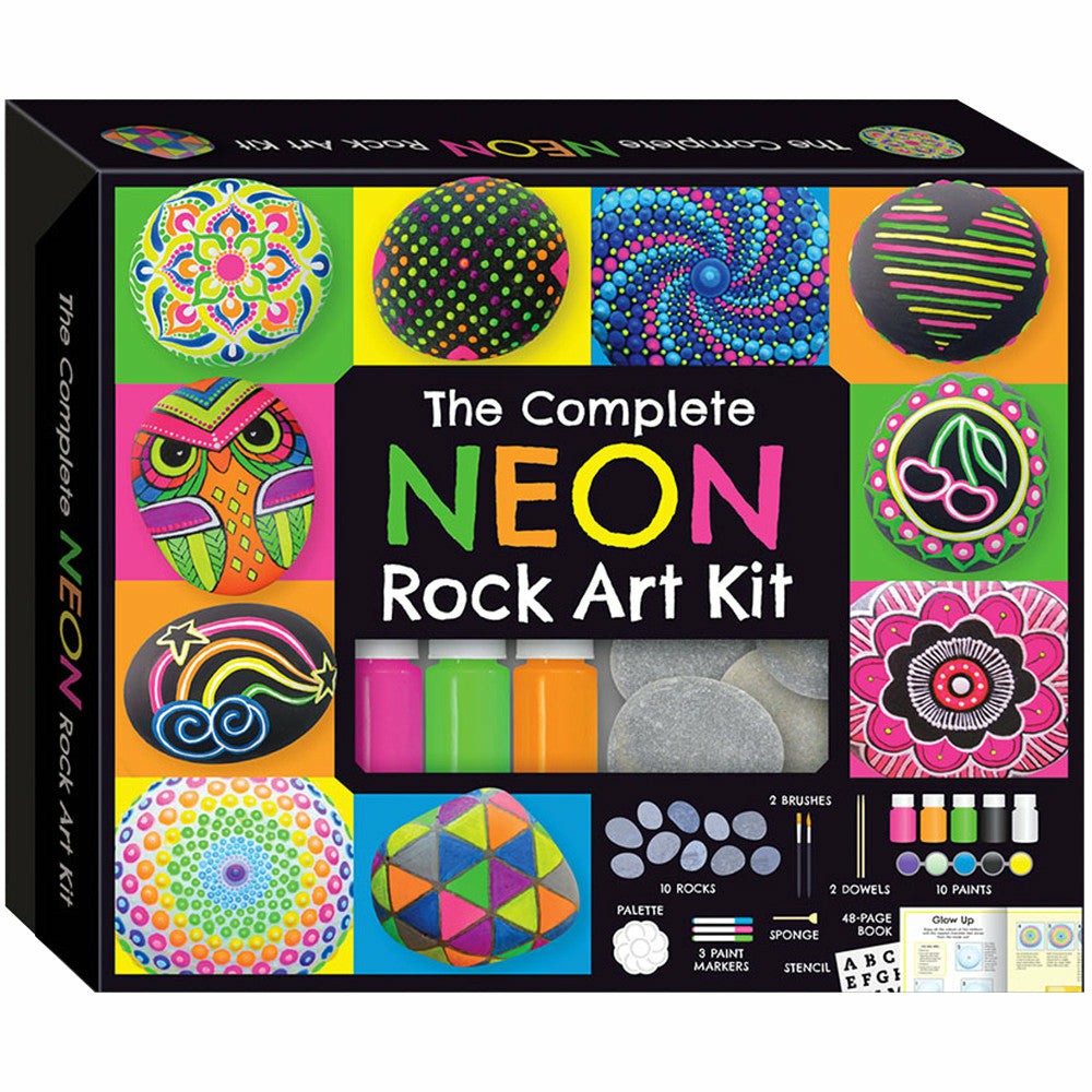 Drawing, Color & Painting | Neon Rock Art Kit – Diy Rock Painting Set For Kids 8-12 Arts & Crafts Drawing, Color & Painting