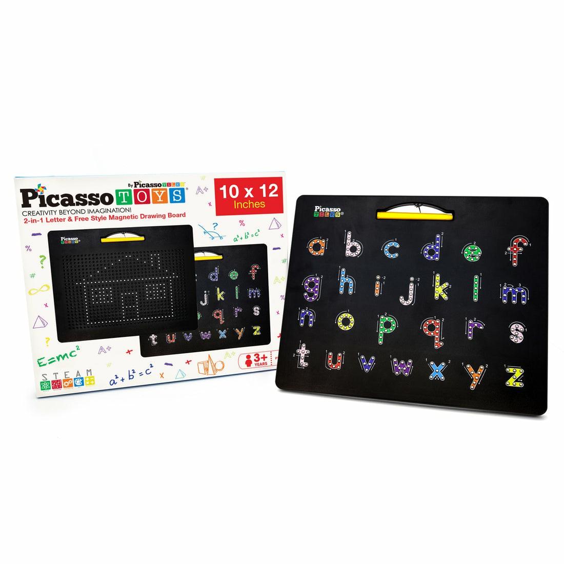 Drawing, Color & Painting | Picassotiles Magnetic Double-Sided Alphabet & Freestyle Drawing Board Arts & Crafts Drawing, Color & Painting