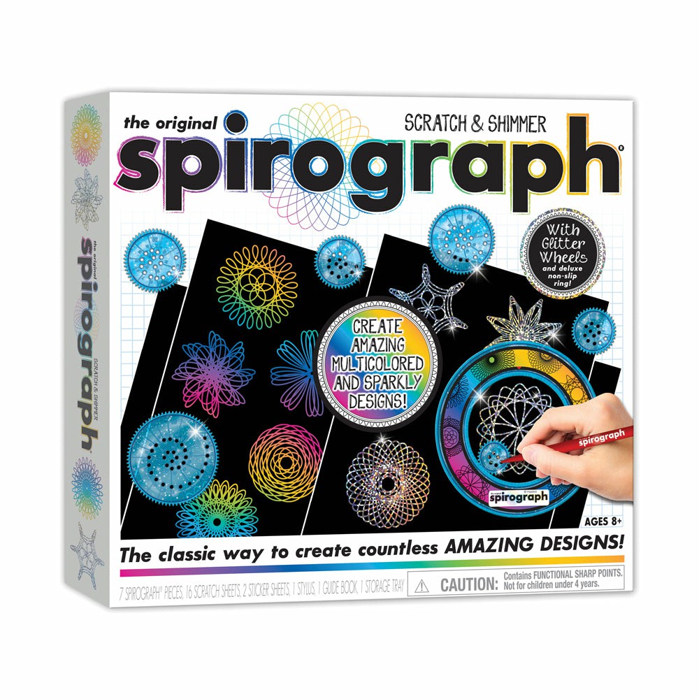 Drawing, Color & Painting | Spirograph Deluxe Scratch & Shimmer Art Set – Creative Drawing Kit Arts & Crafts Drawing, Color & Painting