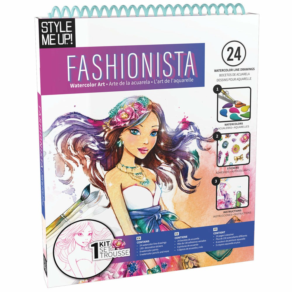 Drawing, Color & Painting | Style Me Up Fashionista Watercolor Fashion Design Kit Arts & Crafts Drawing, Color & Painting