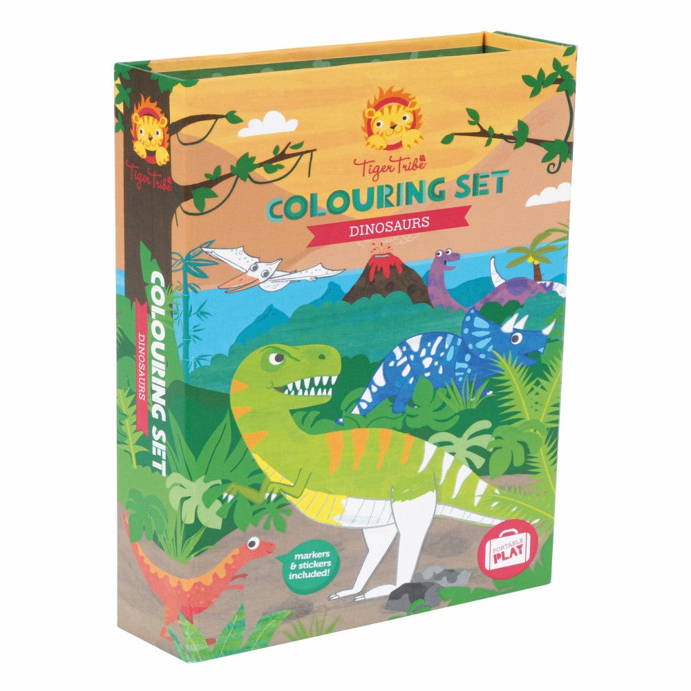 Drawing, Color & Painting | Tiger Tribe Jurassic Dinosaur Coloring Activity Set With Markers And Stickers Arts & Crafts Drawing, Color & Painting