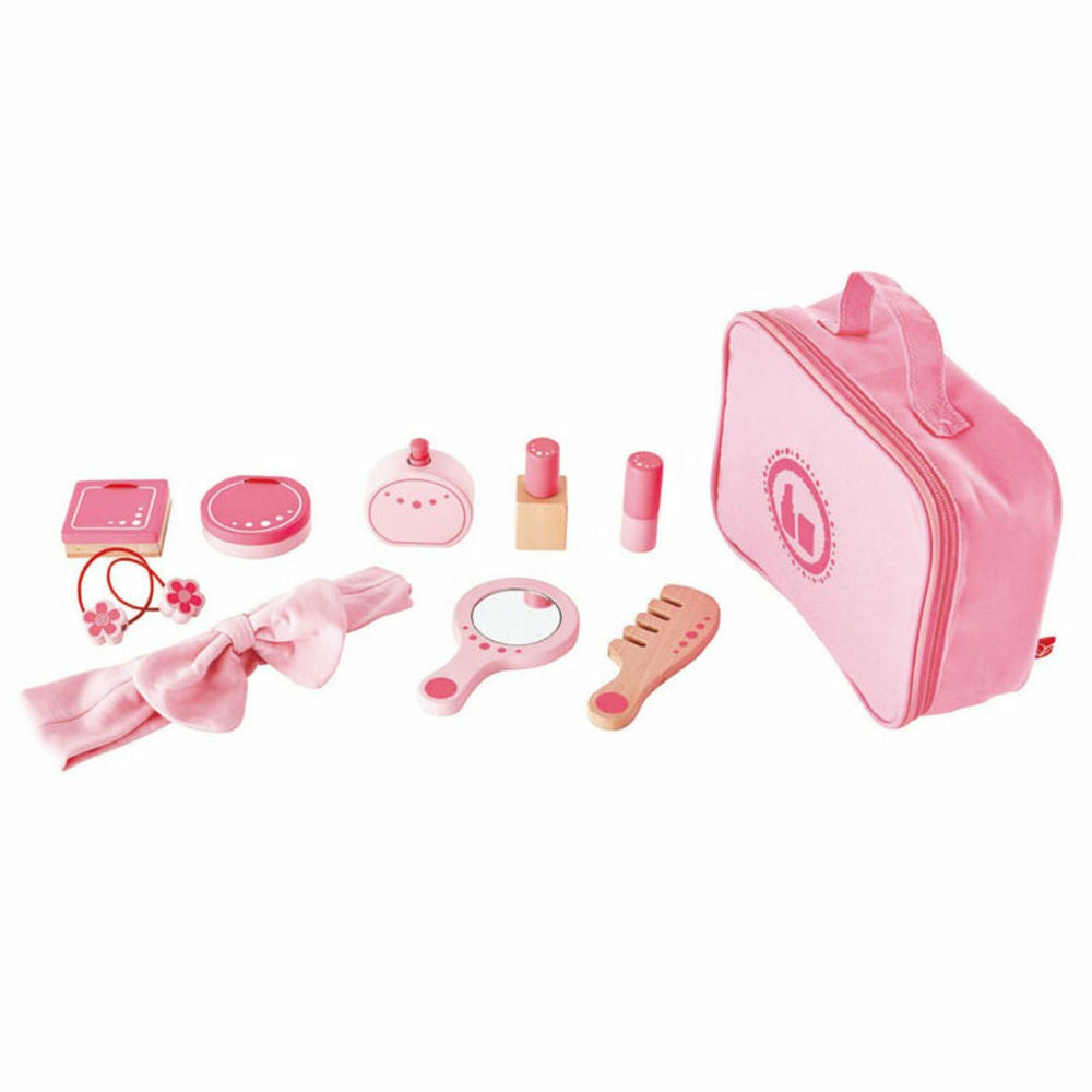 Dress Up & Accessories | Hape 11-Piece Beauty Belongings Kit – Pink Wooden Cosmetics Set For Kids Dress Up & Accessories Dress Up & Accessories