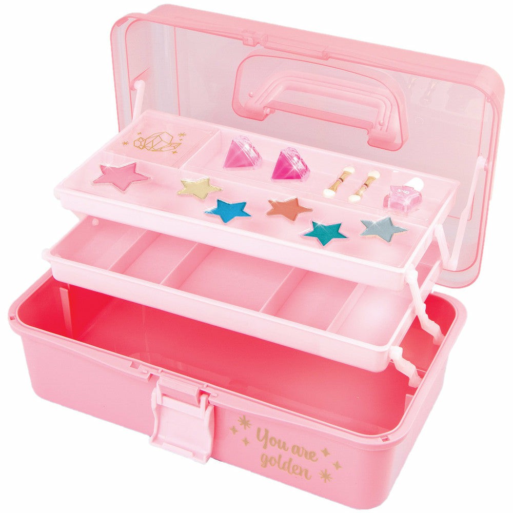 Dress Up | Three Cheers For Girls Pink & Gold Makeup And Manicure Storage Set Dress Up Dress Up