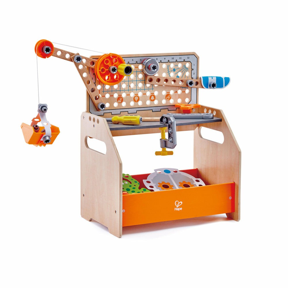 Engineering Toys | Hape Junior Inventor – Discovery Scientific Workbench – 58-Piece Wooden Set Engineering Toys Engineering Toys