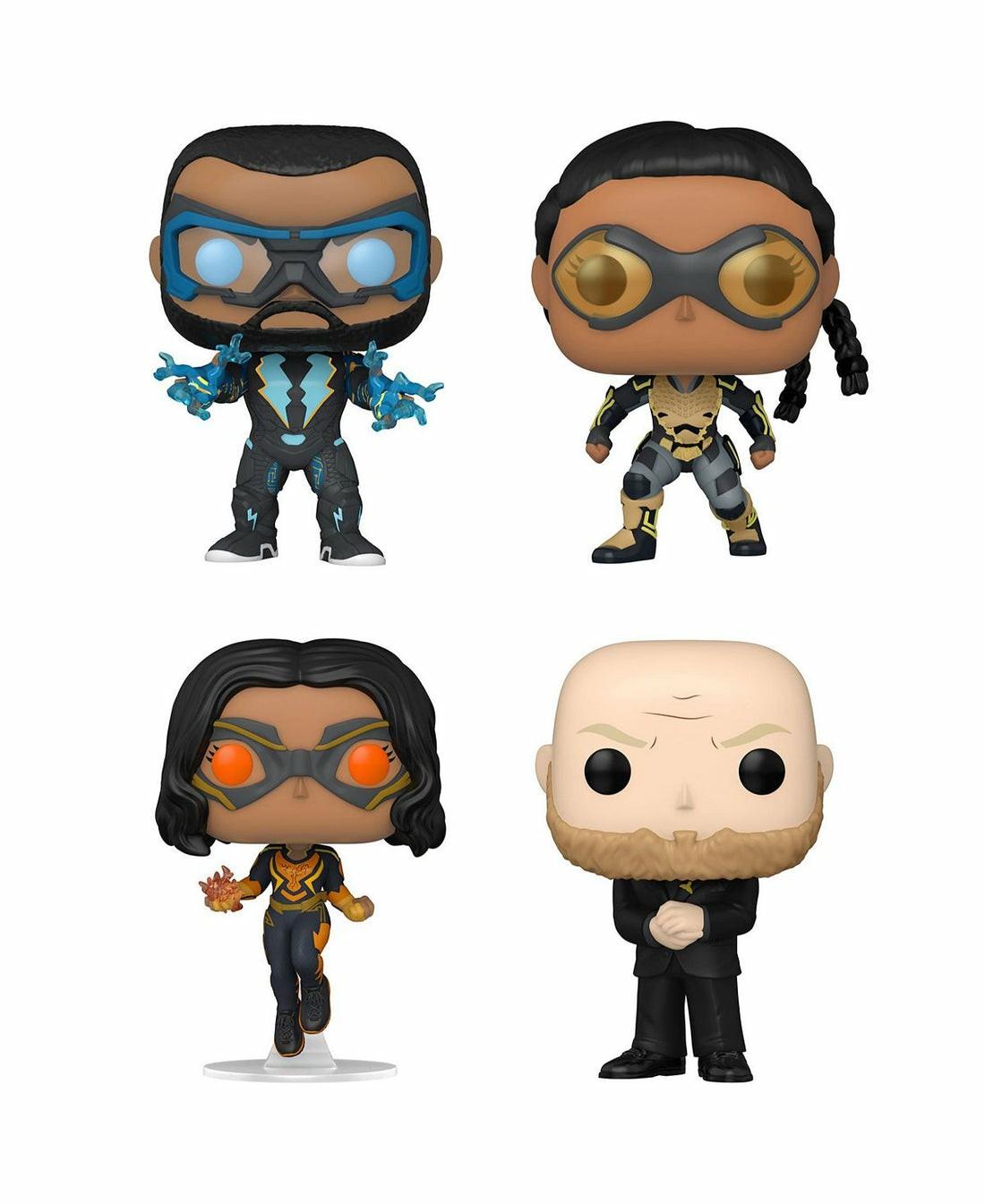 Fan Vault | Funko Pop! Dc Black Lightning 3.75 Inch Vinyl Collectors Set – Black Lightning, Thunder, Lightning, Tobias Whale Action Figures & Playsets Fan Vault