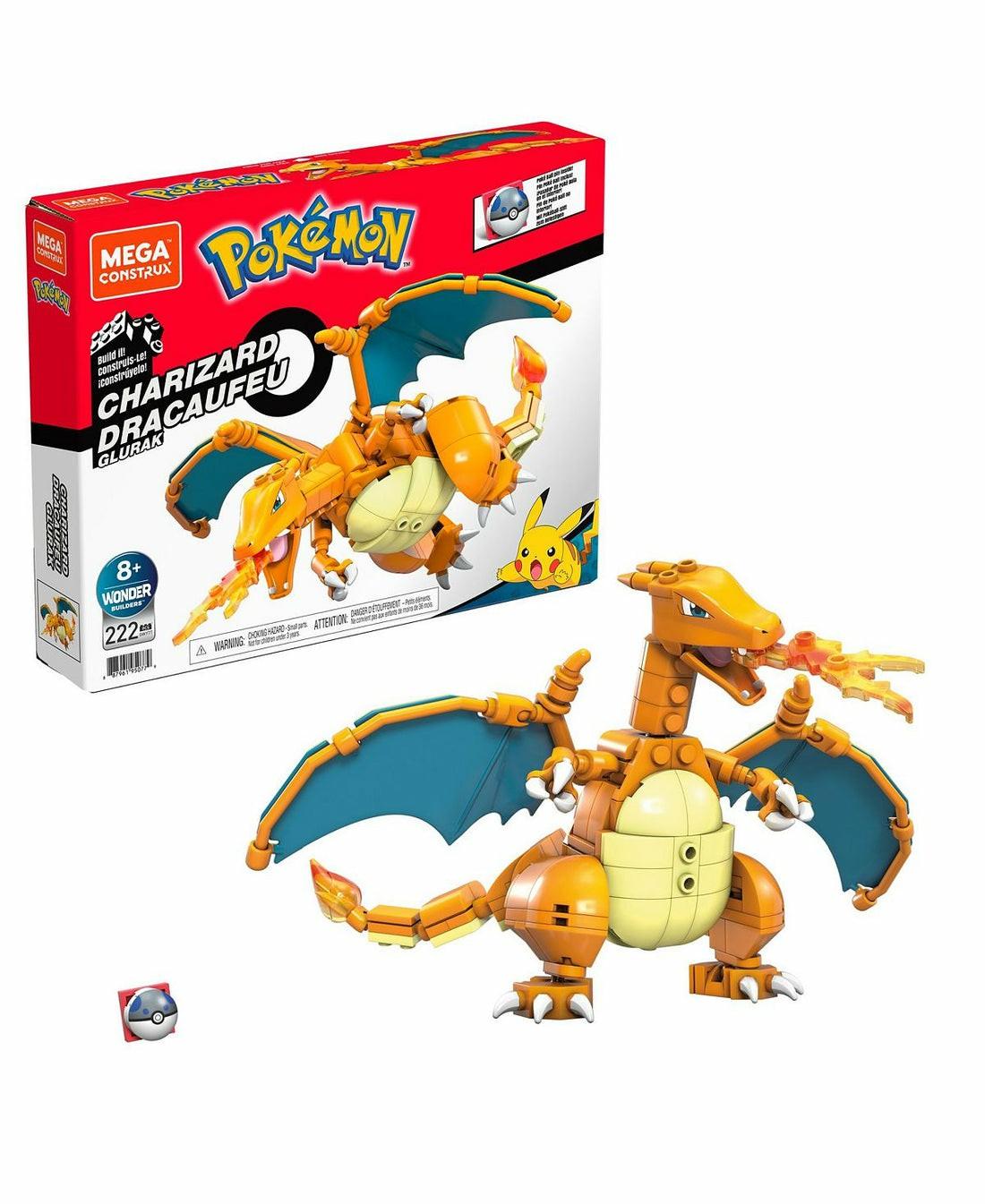 Fan Vault | Mega Construx Pokemon Deluxe Building Set – Charizard, Pikachu, Bulbasaur Action Figures & Playsets Fan Vault