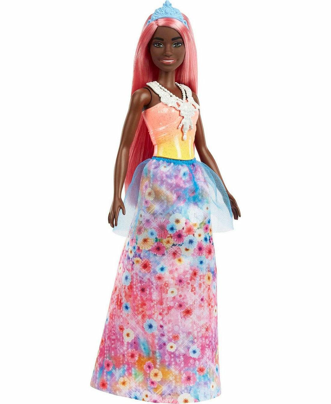 Fashion Dolls | Barbie Dreamtopia Royal Doll – Light-Pink Hair With Floral Skirt Dolls & Stuffed Animals Fashion Dolls