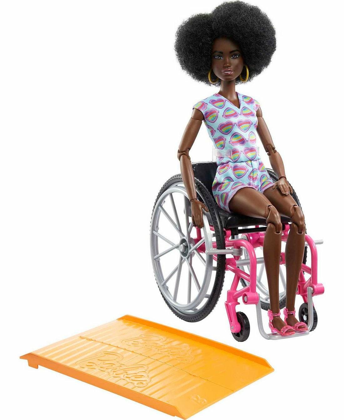 Fashion Dolls | Barbie Fashionistas Doll With Wheelchair – Stylish Rainbow-Heart Romper Dolls & Stuffed Animals Fashion Dolls