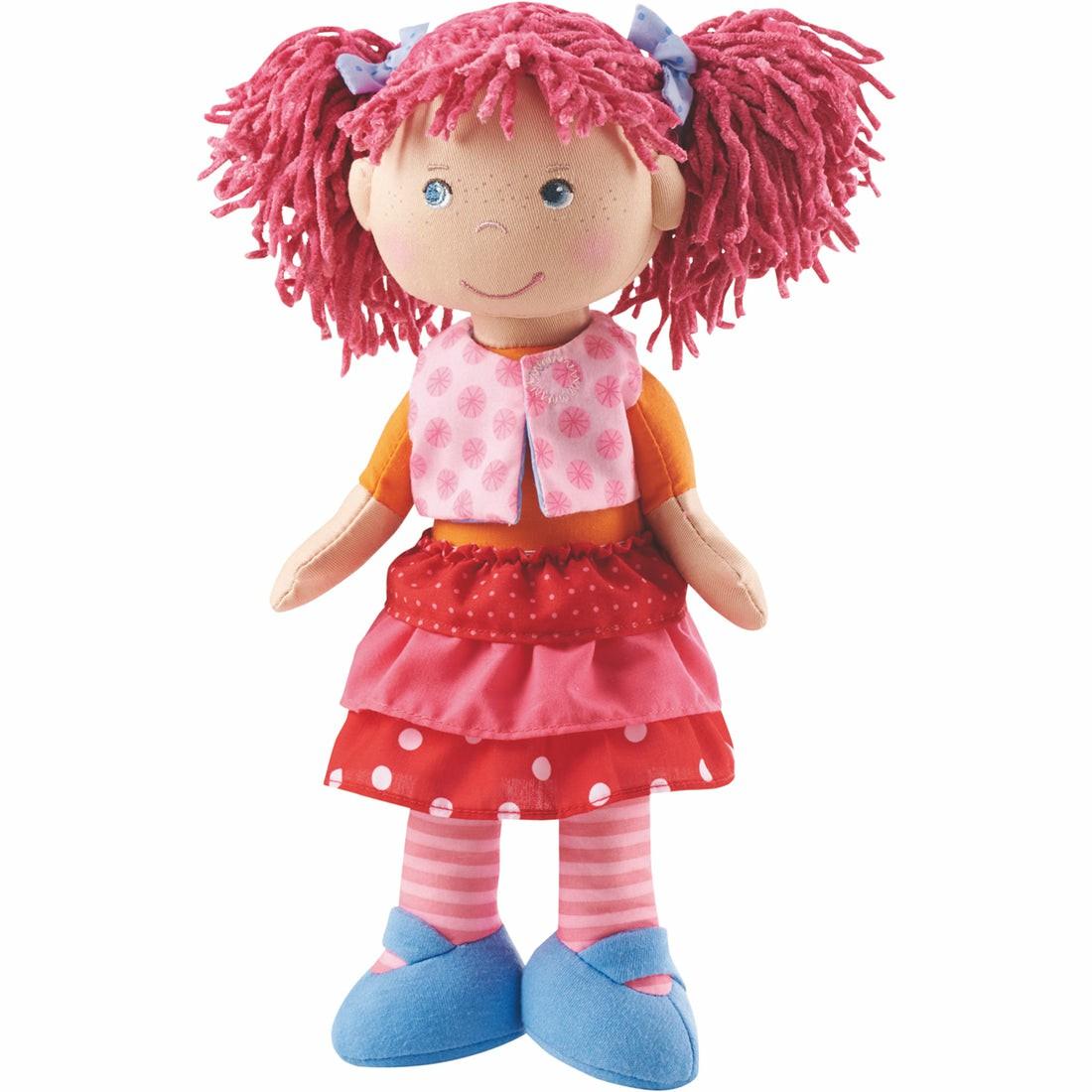 Fashion Dolls | Haba Lilli-Lou 12-Inch Soft Doll With Pink Chenille Hair Dolls & Stuffed Animals Fashion Dolls