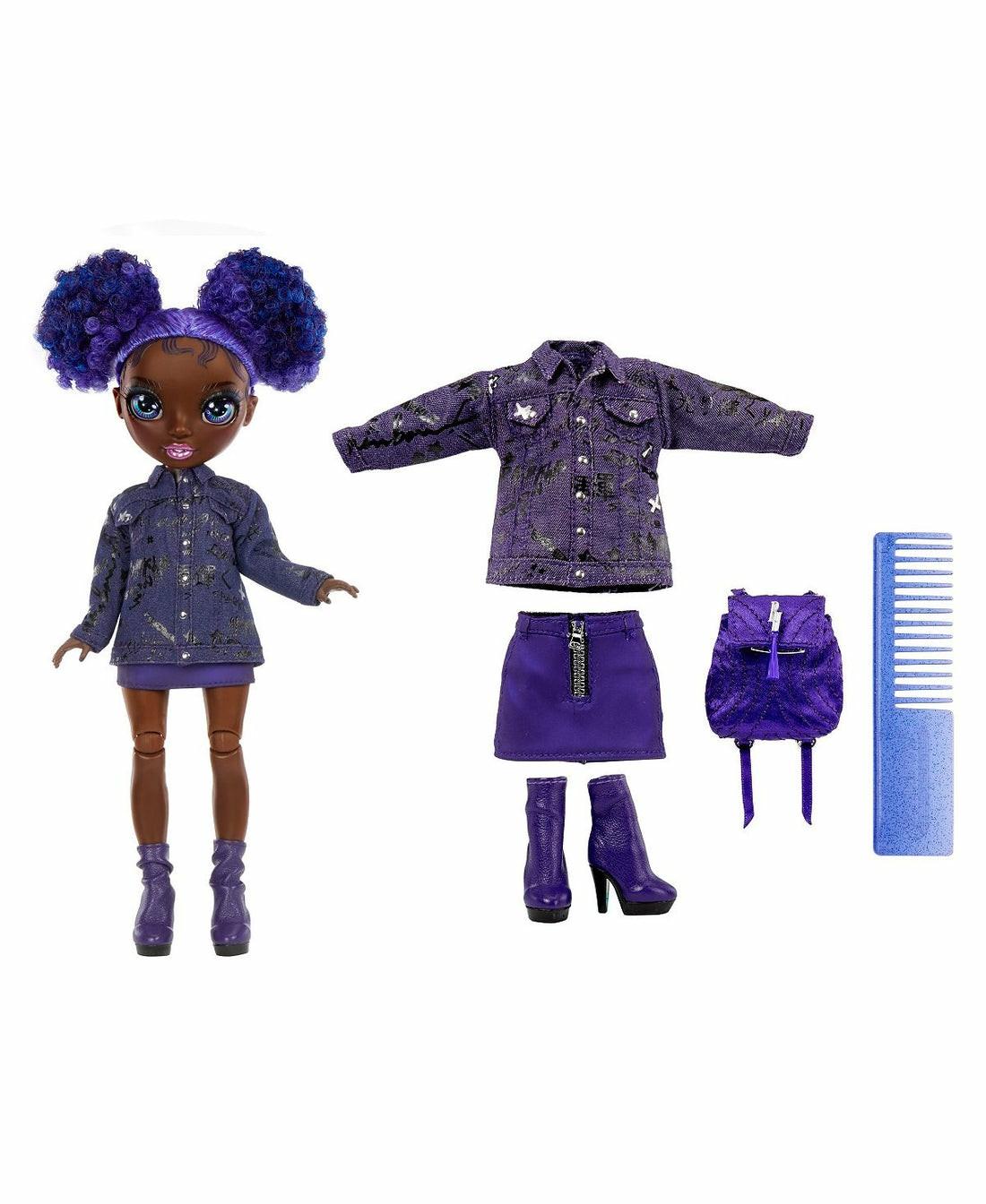 Fashion Dolls | Rainbow High Junior High Fashion Doll – Krystal Bailey With Signature Purple Outfit Dolls & Stuffed Animals Fashion Dolls