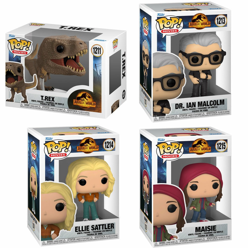 Funko | Funko Pop! Jurassic World Dominion Collector’s Vinyl Figures Set Action Figures & Playsets Funko