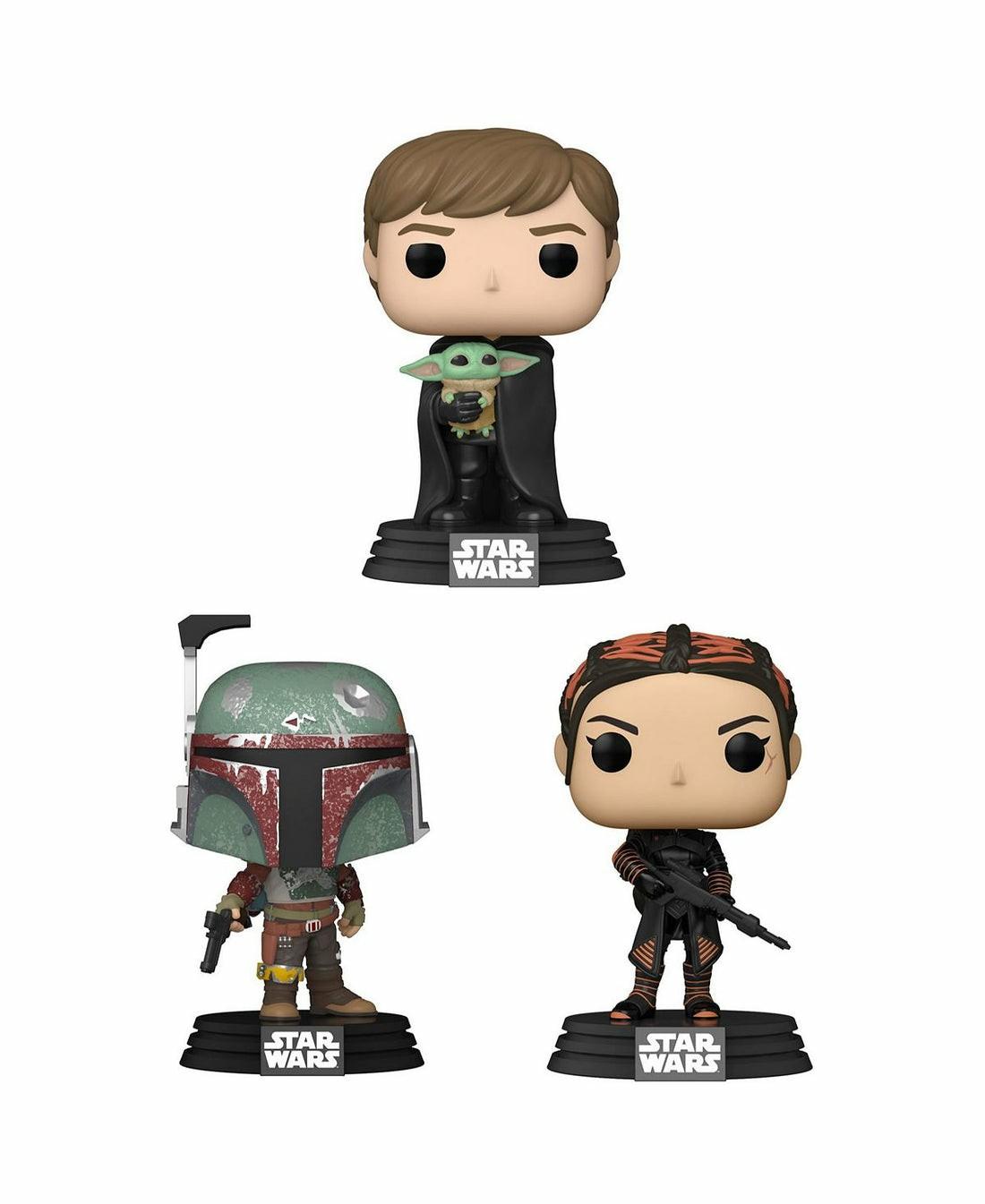 Funko | Funko Pop! Star Wars Mandalorian 3.75 Inch Vinyl Collectors Set – Marshal, Fennec Shand, Luke With Child Action Figures & Playsets Funko