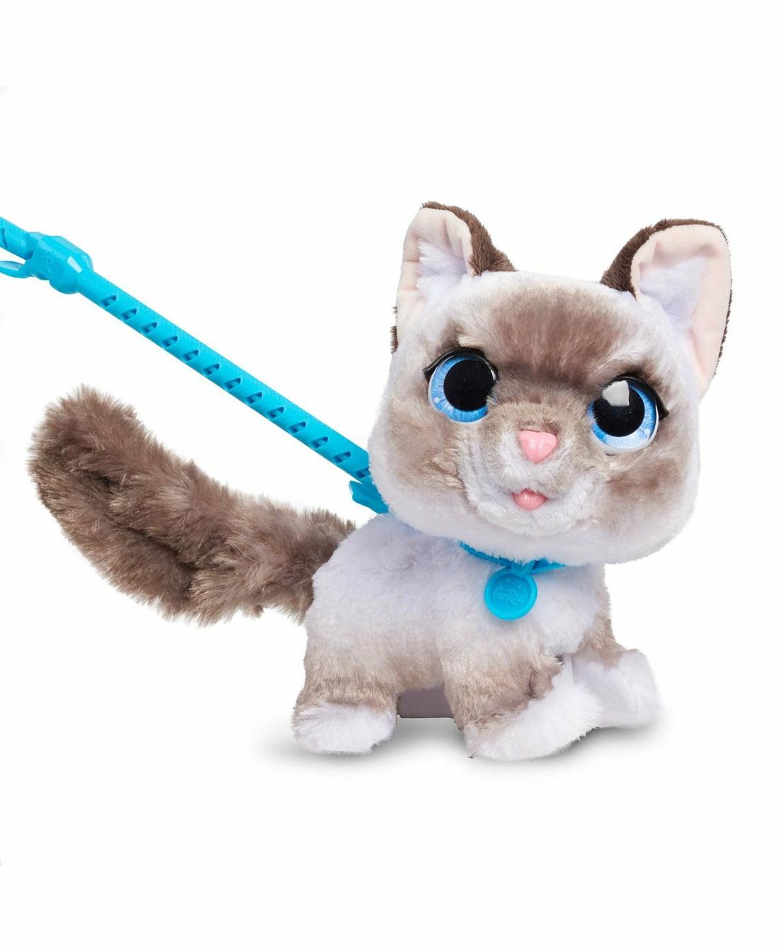 Interactive Dolls & Pets | Furreal Friends Wag-A-Lots Kitty Interactive Toy, 8″ Plush Cat With Leash Dolls & Stuffed Animals Interactive Dolls & Pets