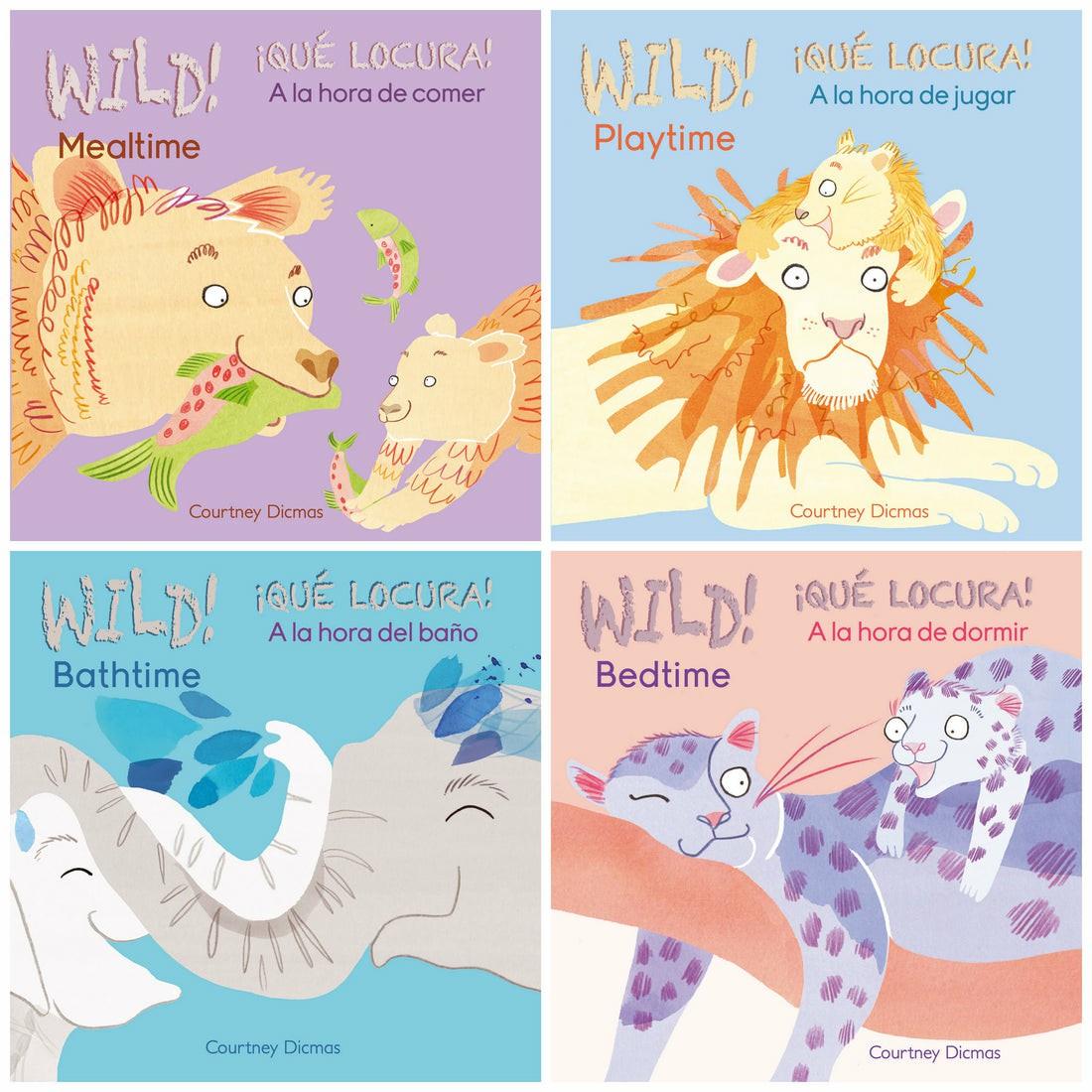 Kids Books | Child’s Play Books Wild! Bilingual Board Book Set, 4-Pack Books Kids Books