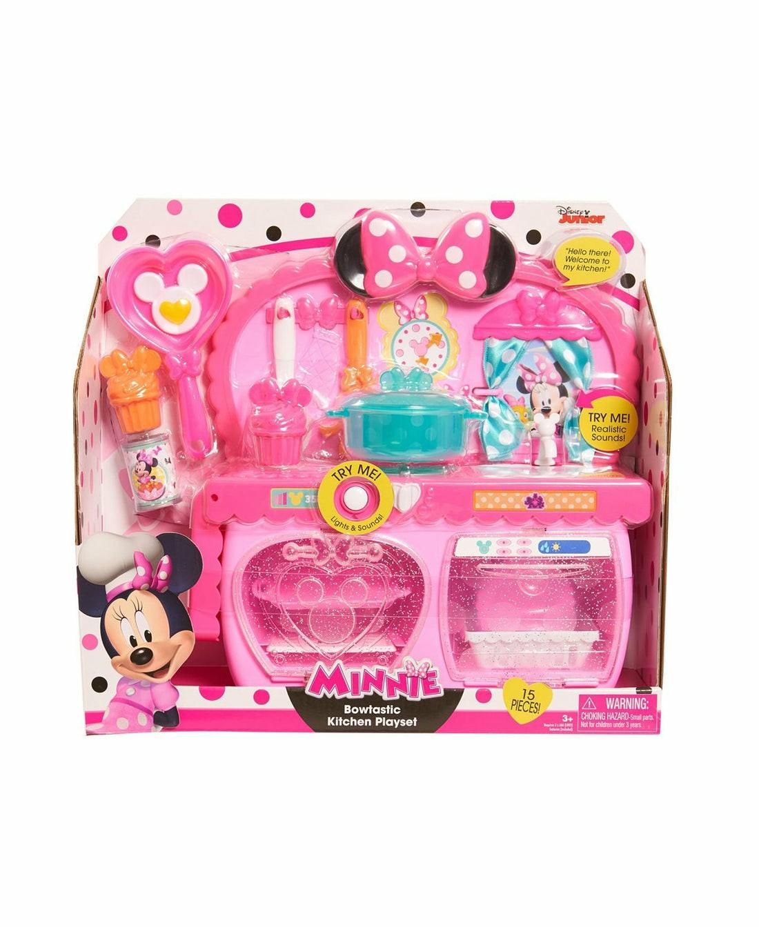 Kitchens & Play Food | Disney Junior Minnie’s Happy Helpers Bowtastic Kitchen Playset Kitchens & Play Food Kitchens & Play Food