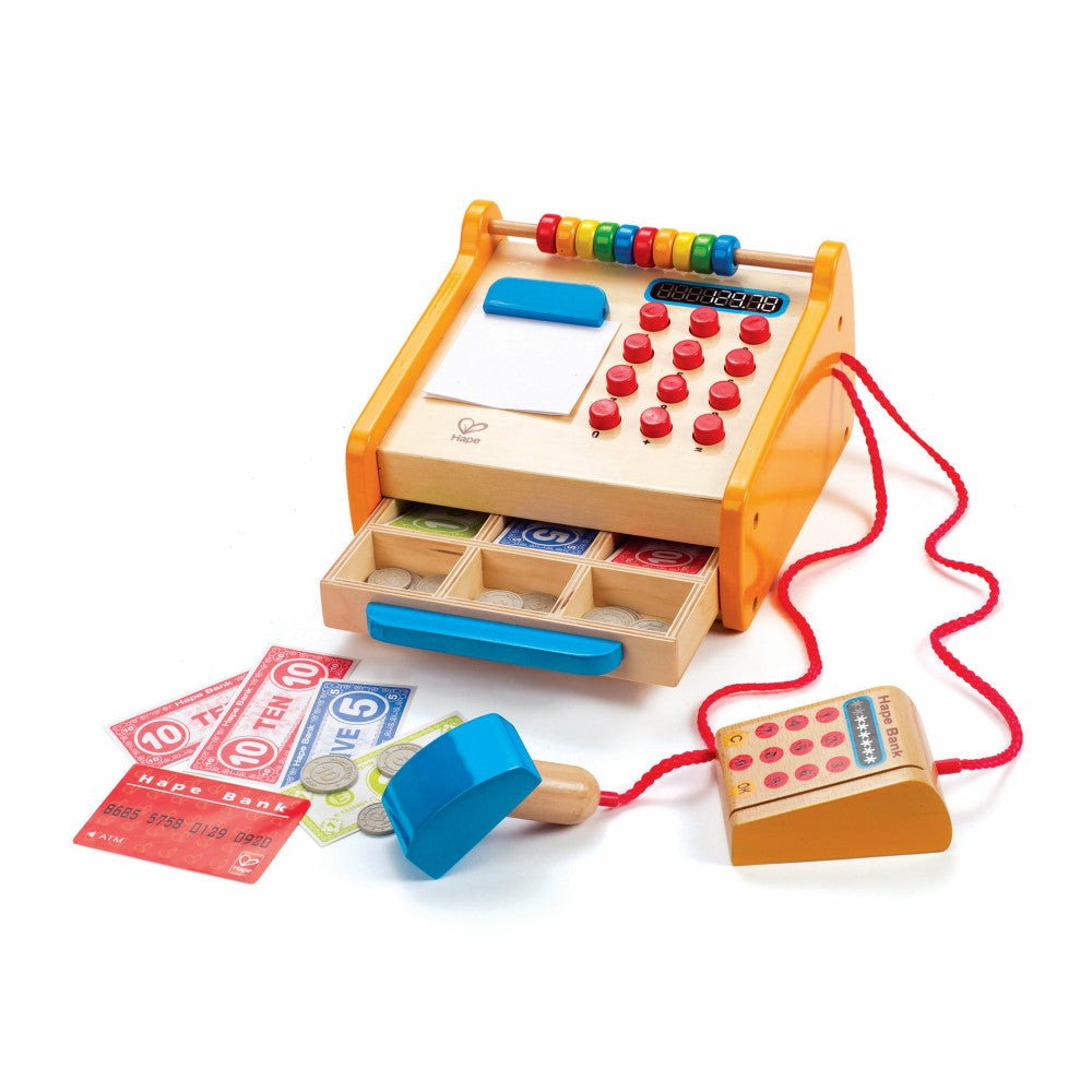 Kitchens & Play Food | Hape Checkout Register – Wooden Pretend Play Set For Kids, Ages 3+ Kitchens & Play Food Kitchens & Play Food