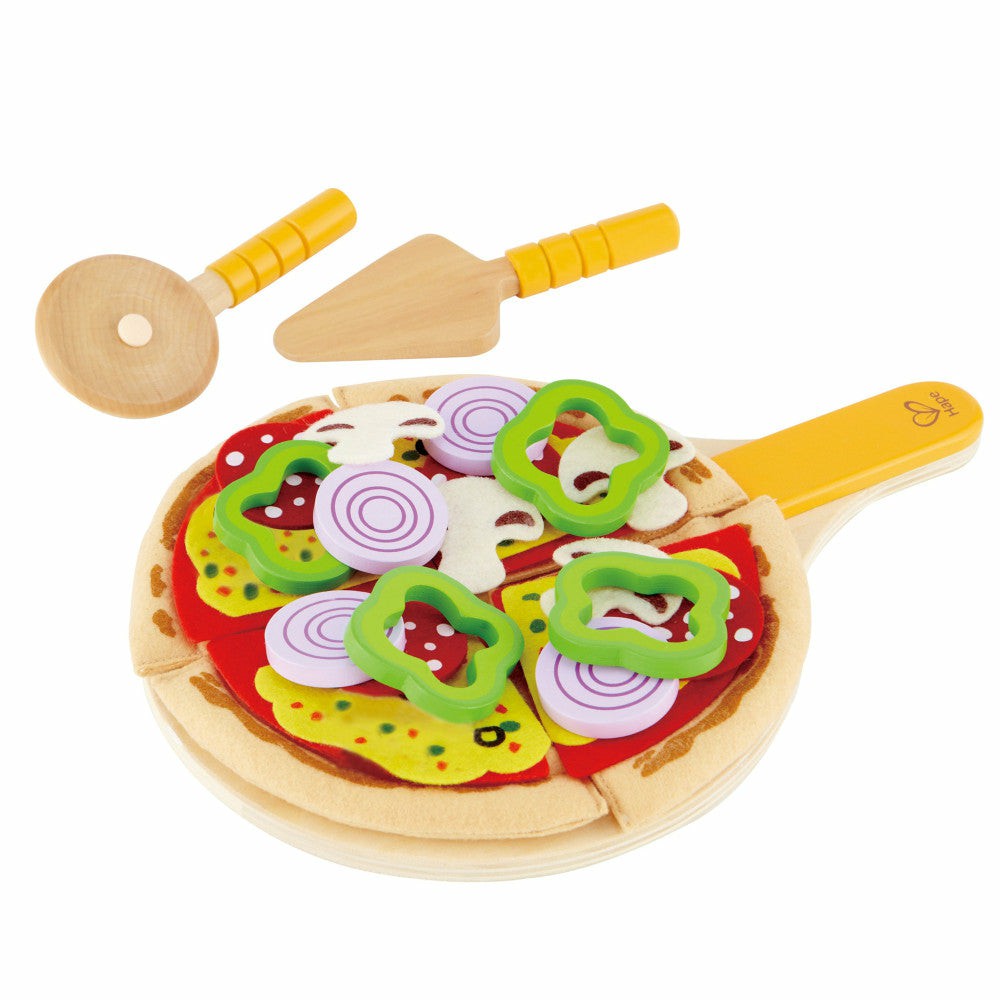 Kitchens & Play Food | Hape Wooden Homemade Pizza Kitchen Playset – 33 Pieces Kitchens & Play Food Kitchens & Play Food