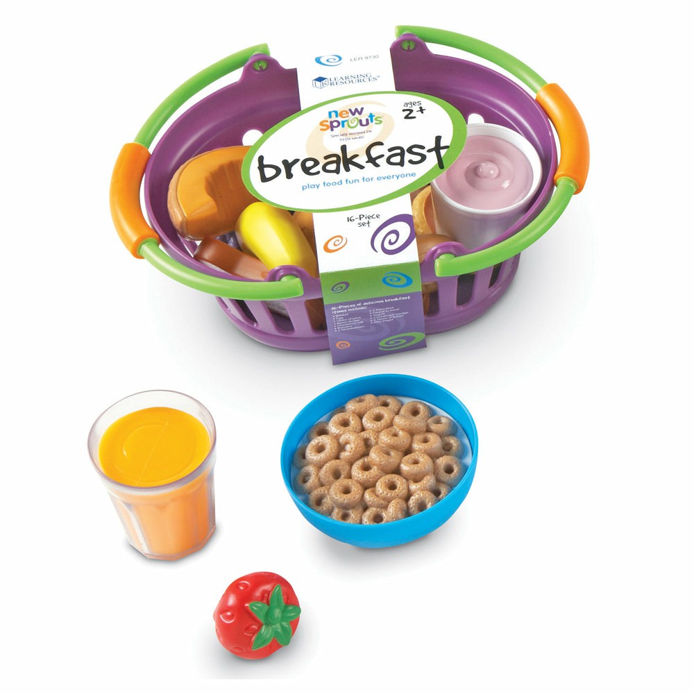 Kitchens & Play Food | Learning Resources 18-Piece New Sprouts Breakfast Basket Kitchens & Play Food Kitchens & Play Food