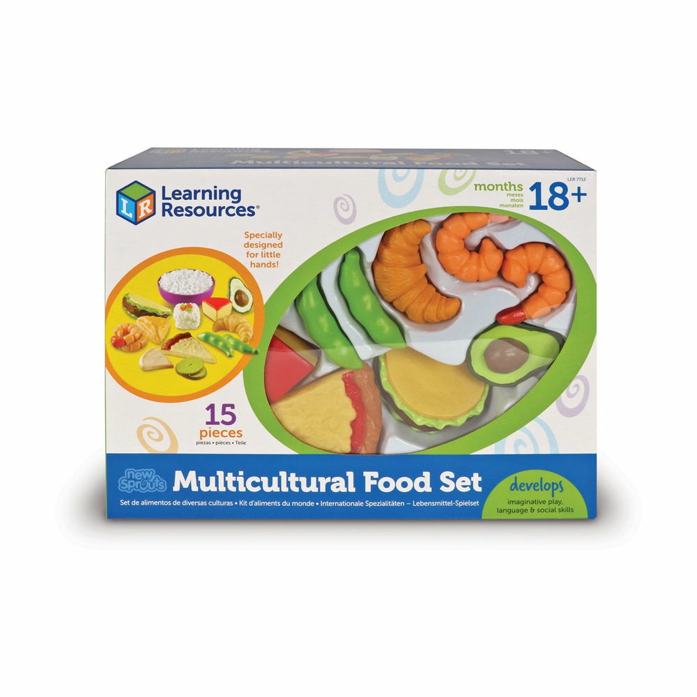 Kitchens & Play Food | Learning Resources New Sprouts 15-Piece Multicultural Food Play Set Kitchens & Play Food Kitchens & Play Food