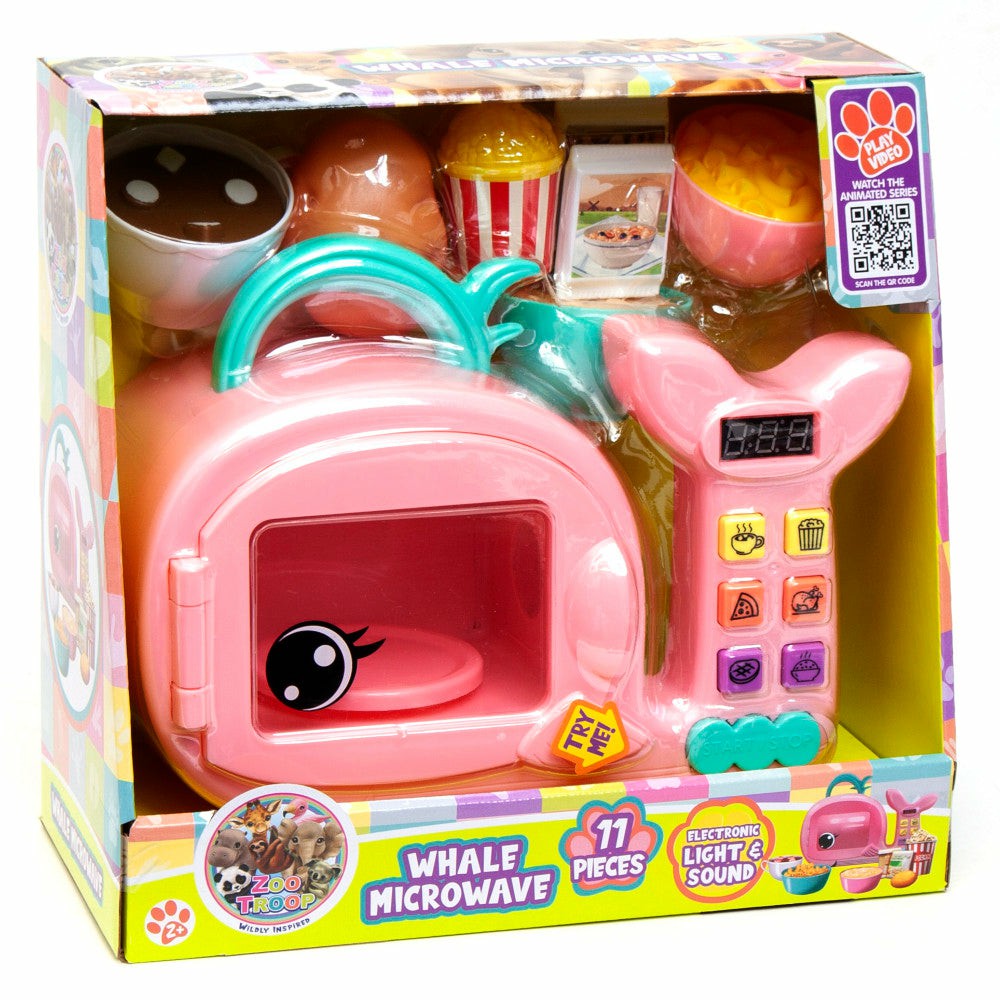 Kitchens & Play Food | Zoo Troop Whale Microwave 17Pc Interactive Playset With Sounds And Lights, Ages 2+ Kitchens & Play Food Kitchens & Play Food