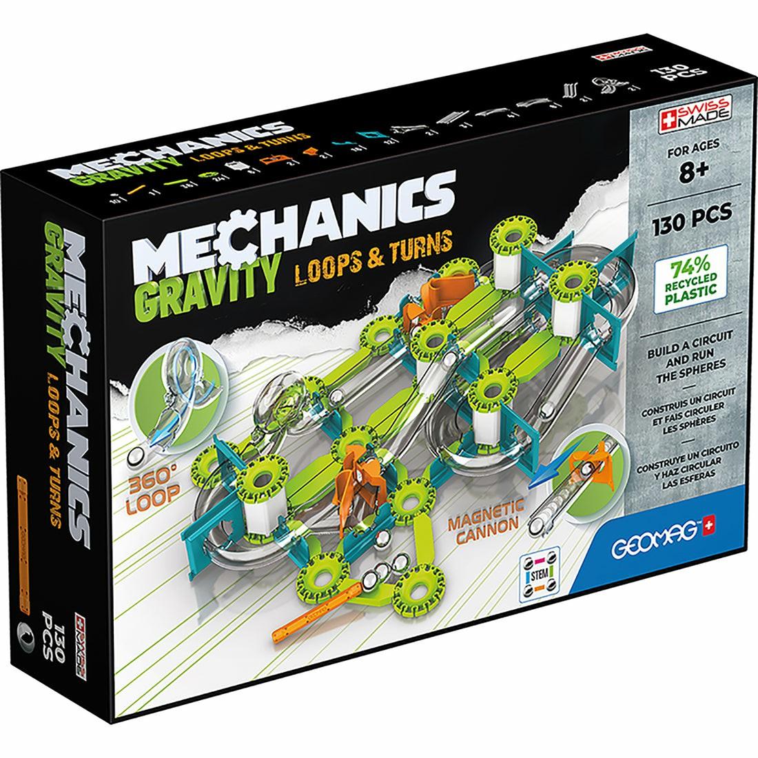 Magnetic Tiles & Building Sets | Geomag Mechanics Gravity 130-Piece Recycled Construction Set – Loops & Turns Building Blocks & Sets Magnetic Tiles & Building Sets