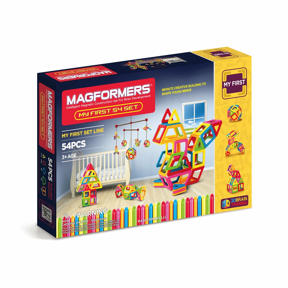 Magnetic Tiles & Building Sets | Magformers My First 54 Piece Building Set – Educational Magnetic Shapes Building Blocks & Sets Magnetic Tiles & Building Sets