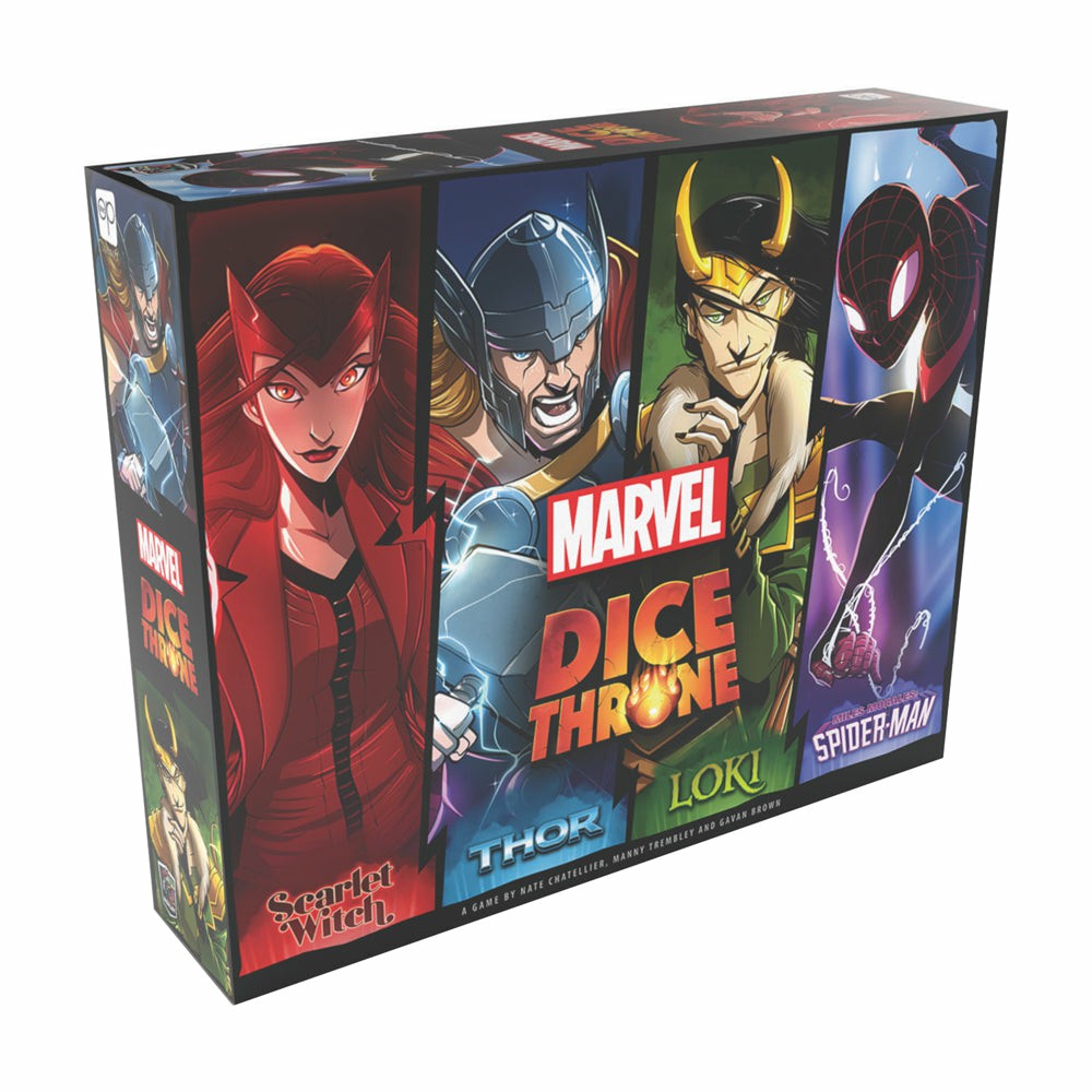 Marvel | Usaopoly Marvel Dice Throne: Scarlet Witch, Thor, Loki, Spider-Man Game Set Action Figures & Playsets Marvel