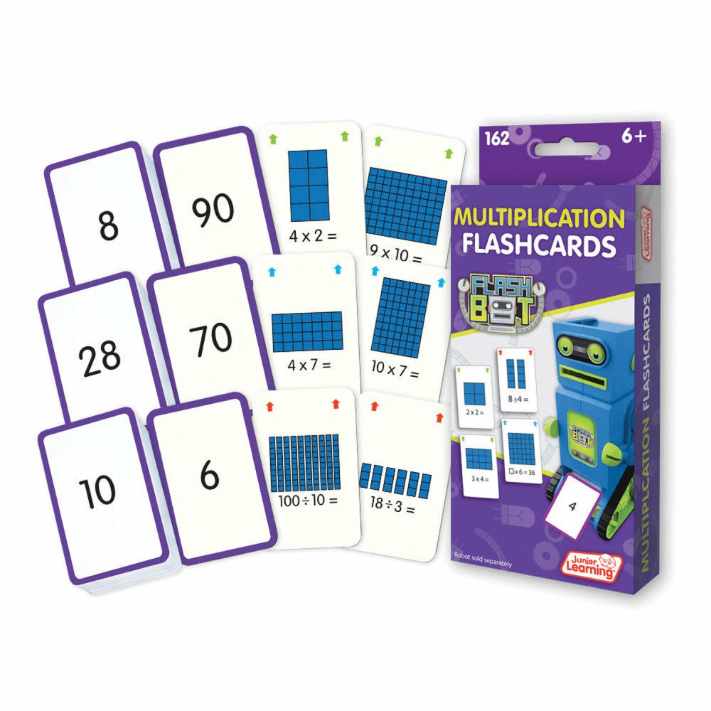 Math, Counting & Time | Junior Learning Multiplication Flashcards Set – Educational Math Game For Ages 5-6 Learning & Development Math, Counting & Time