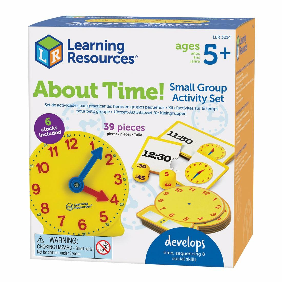 Math, Counting & Time | Learning Resources About Time! – Classroom Clock Set For Time-Telling Skills Learning & Development Math, Counting & Time