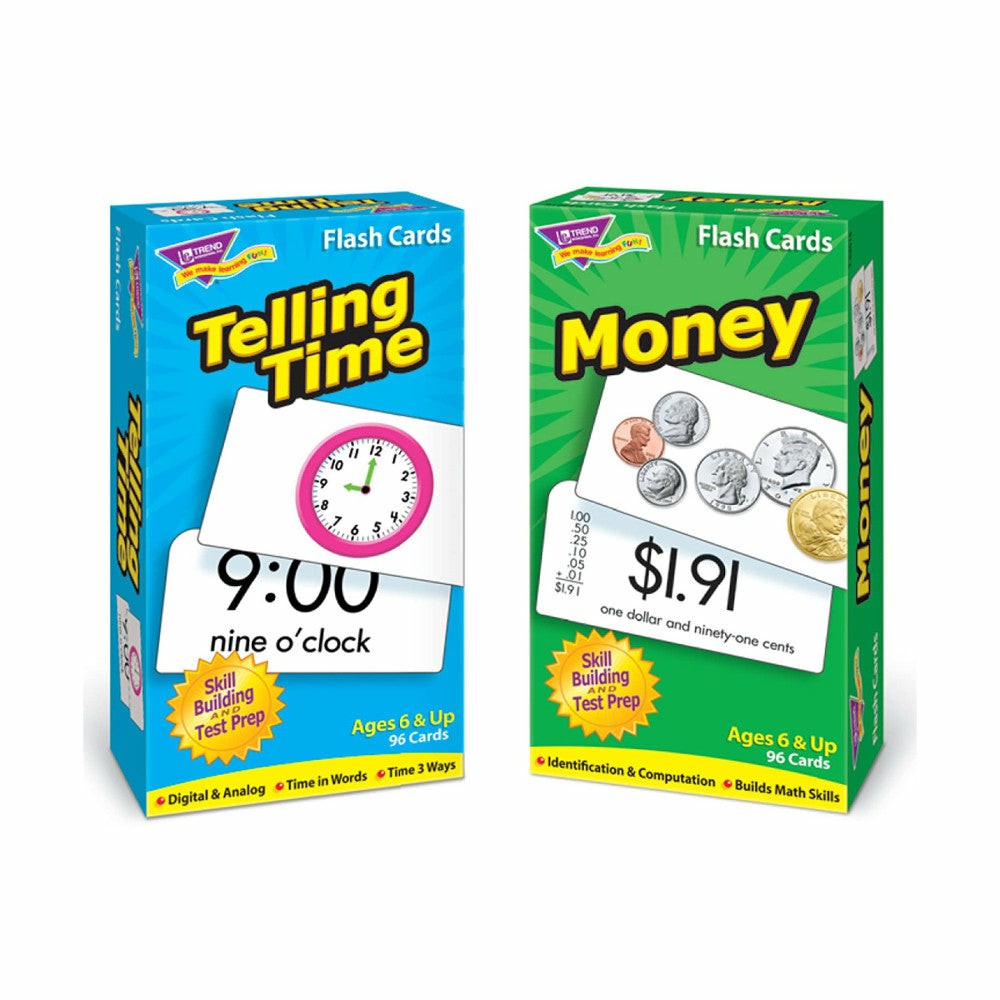 Math Toys | Educational Time And Money Skill Drill Flash Cards – Dual Pack Math Toys Math Toys