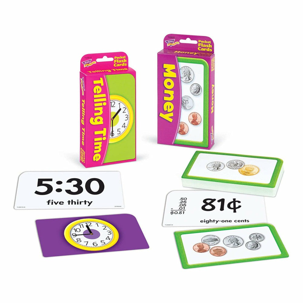 Math Toys | Educational Time & Money Mastery Flash Cards Bundle Math Toys Math Toys