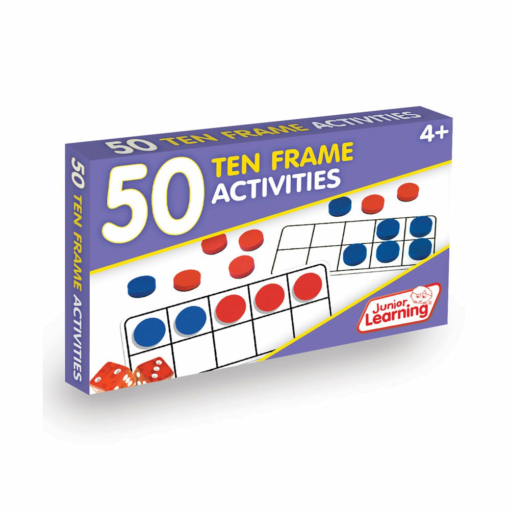 Math Toys | Junior Learning 50 Ten Frame Activities – Educational Math Set For Ages 4-6 Math Toys Math Toys