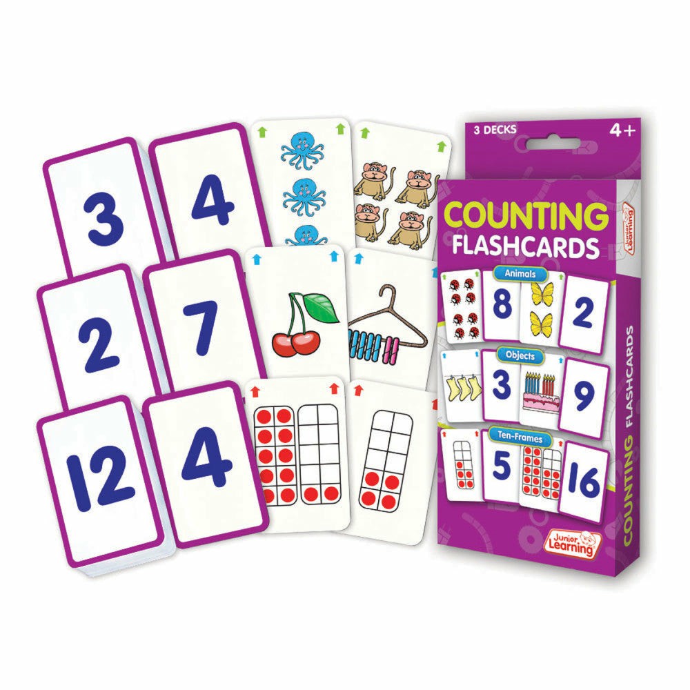 Math Toys | Junior Learning Counting Flashcards Set – Educational Math Teaching Tool For Ages 4+ Math Toys Math Toys