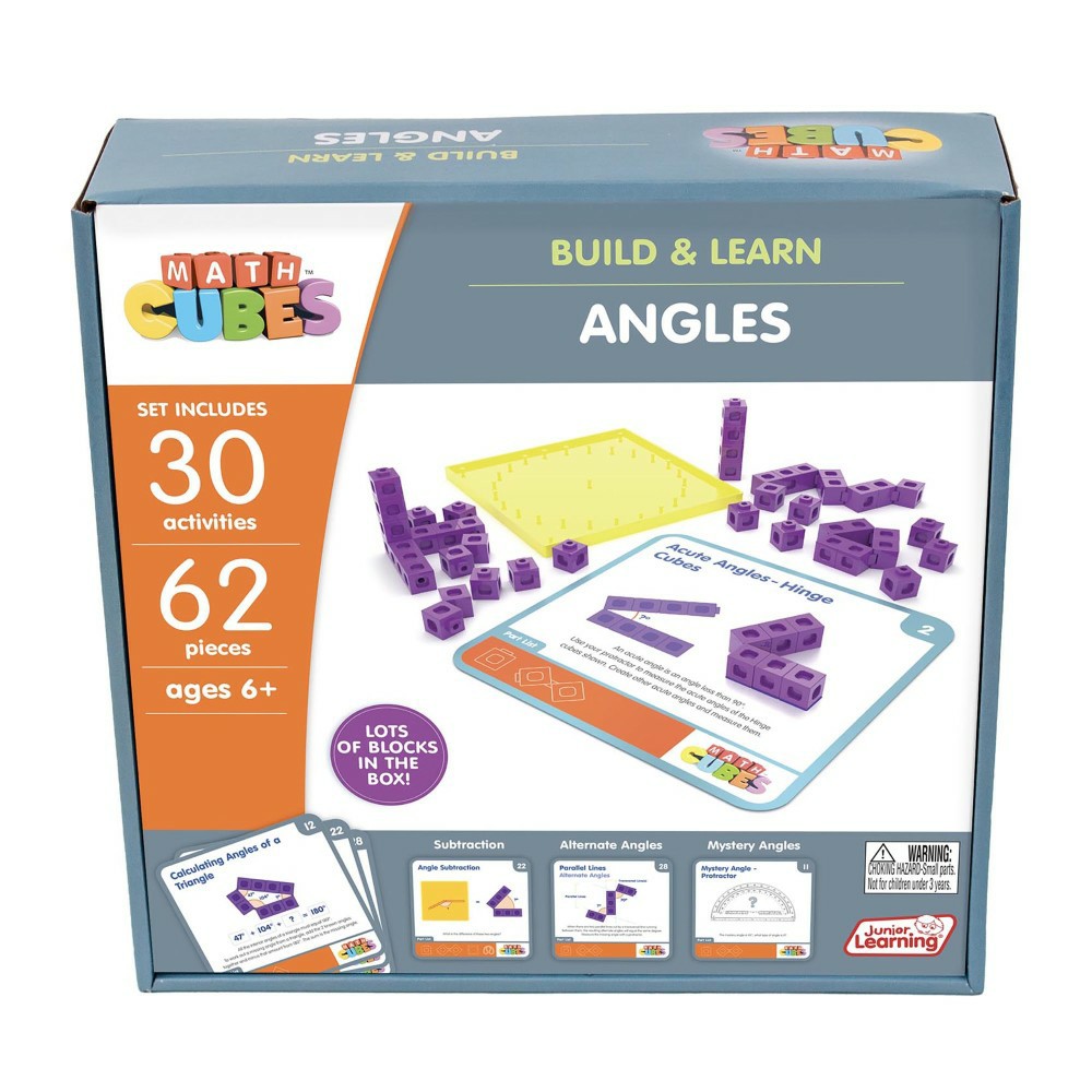 Math Toys | Junior Learning Mathcubes Angles Set – 62-Piece Educational Geometry Kit Math Toys Math Toys