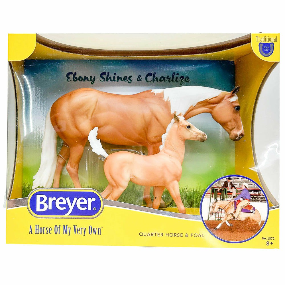 Miniature & Collectible Dolls | Breyer Traditional Series 1:9 Scale Collectible Model Horses – Ebony Shines And Charlize Dolls & Stuffed Animals Miniature & Collectible Dolls