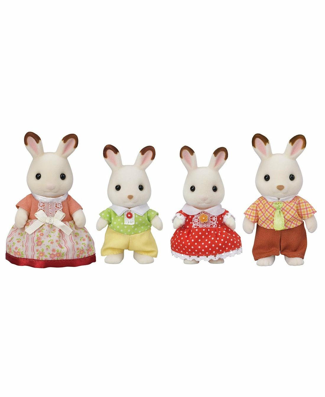 Miniature & Collectible Dolls | Calico Critters – Chocolate Rabbit Family, 4-Piece Collectible Doll Set Dolls & Stuffed Animals Miniature & Collectible Dolls