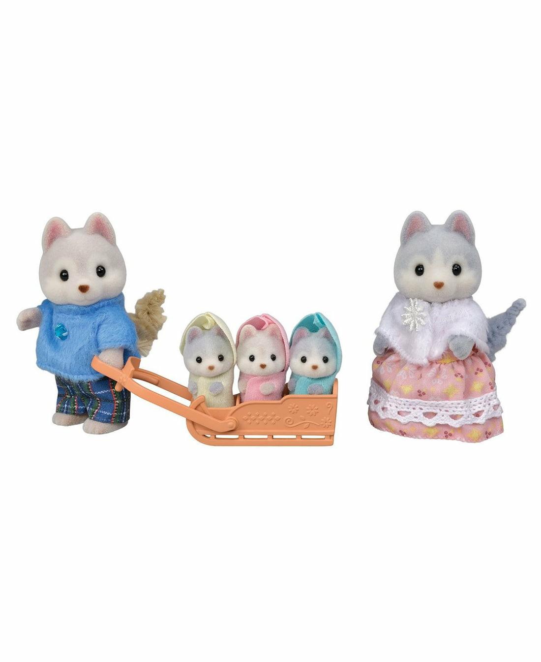 Miniature & Collectible Dolls | Calico Critters Husky Family – 5-Piece Collectible Doll Set Dolls & Stuffed Animals Miniature & Collectible Dolls