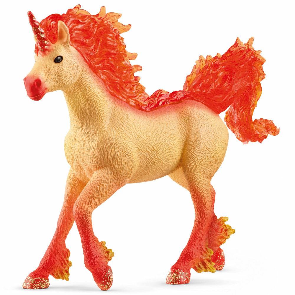 Miniature & Collectible Dolls | Schleich Bayala Elementa Fire Unicorn Stallion 5.7 Inch Magical Figurine Dolls & Stuffed Animals Miniature & Collectible Dolls