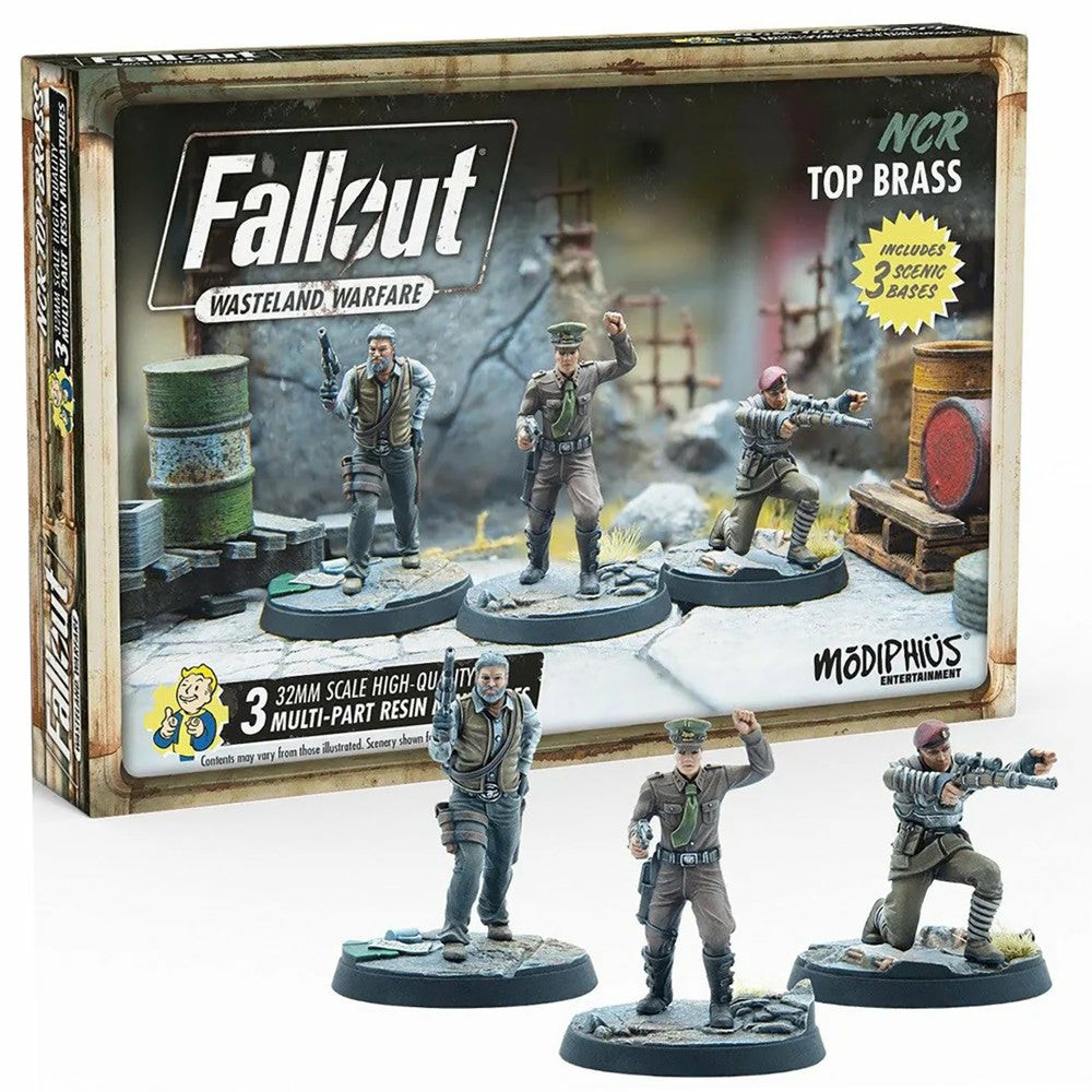 Miniature Figures & Games | Fallout Wasteland Warfare: Ncr Top Brass Miniature Set Games & Puzzles Miniature Figures & Games