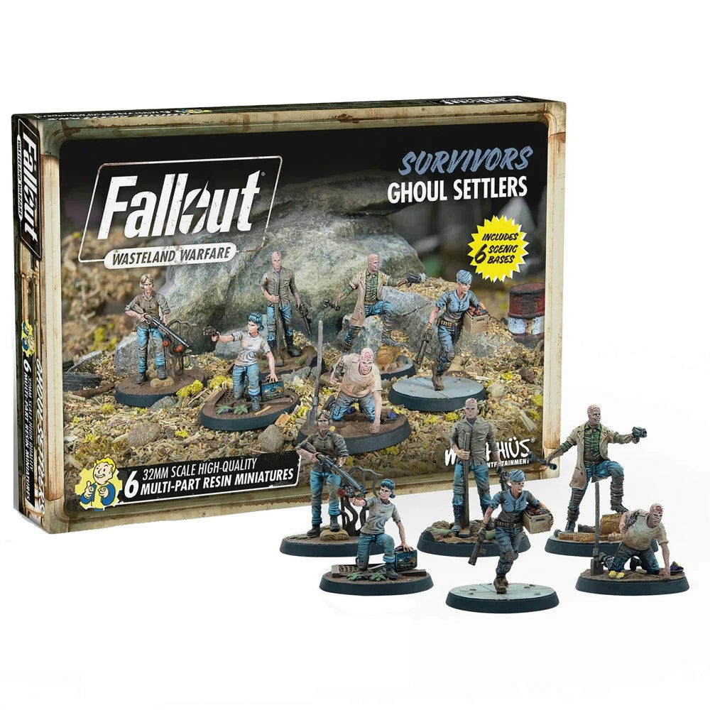 Miniature Figures & Games | Fallout Wasteland Warfare: Survivors 32Mm Ghoul Settlers Miniature Set – The Slog Games & Puzzles Miniature Figures & Games