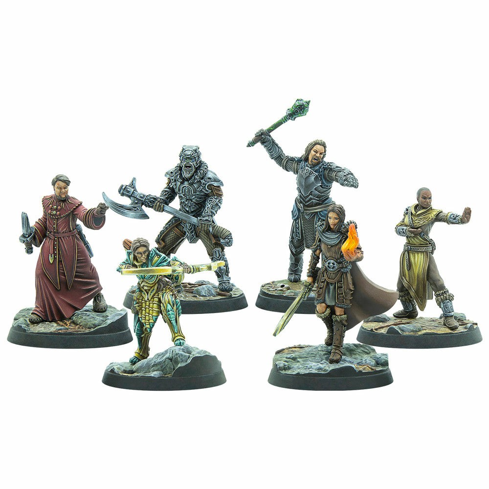 Miniature Figures & Games | Modiphius Entertainment The Elder Scrolls: Call To Arms 32Mm Dragonborn Heroes Miniature Set Games & Puzzles Miniature Figures & Games