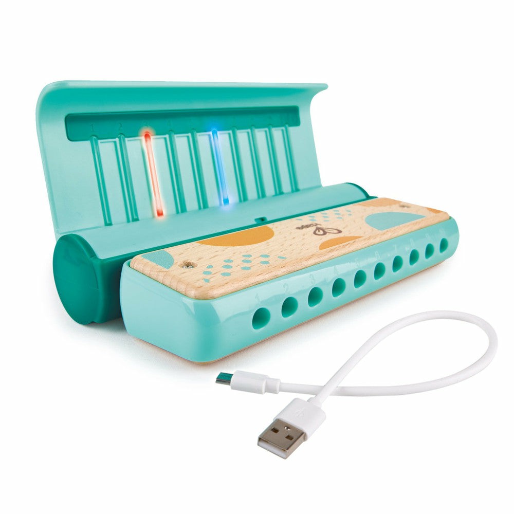 Musical & Sound Toys | Hape Teal Learn With Lights Harmonica For Toddlers & Kids Baby & Toddler Toys Musical & Sound Toys