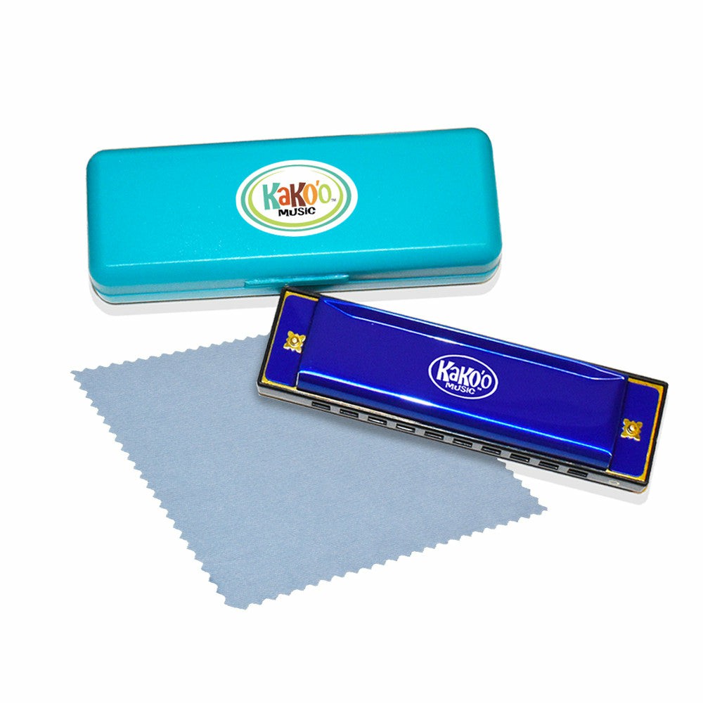 Musical & Sound Toys | Kako’O Classic 10-Hole Diatonic Harmonica In Blue Baby & Toddler Toys Musical & Sound Toys