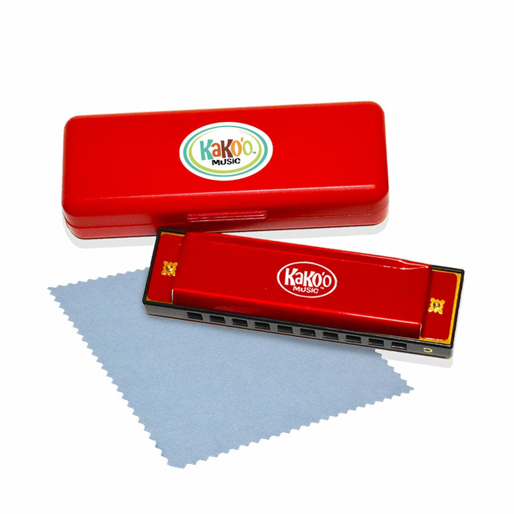 Musical & Sound Toys | Kako’O Classic Red Metal Harmonica – Key Of C Baby & Toddler Toys Musical & Sound Toys