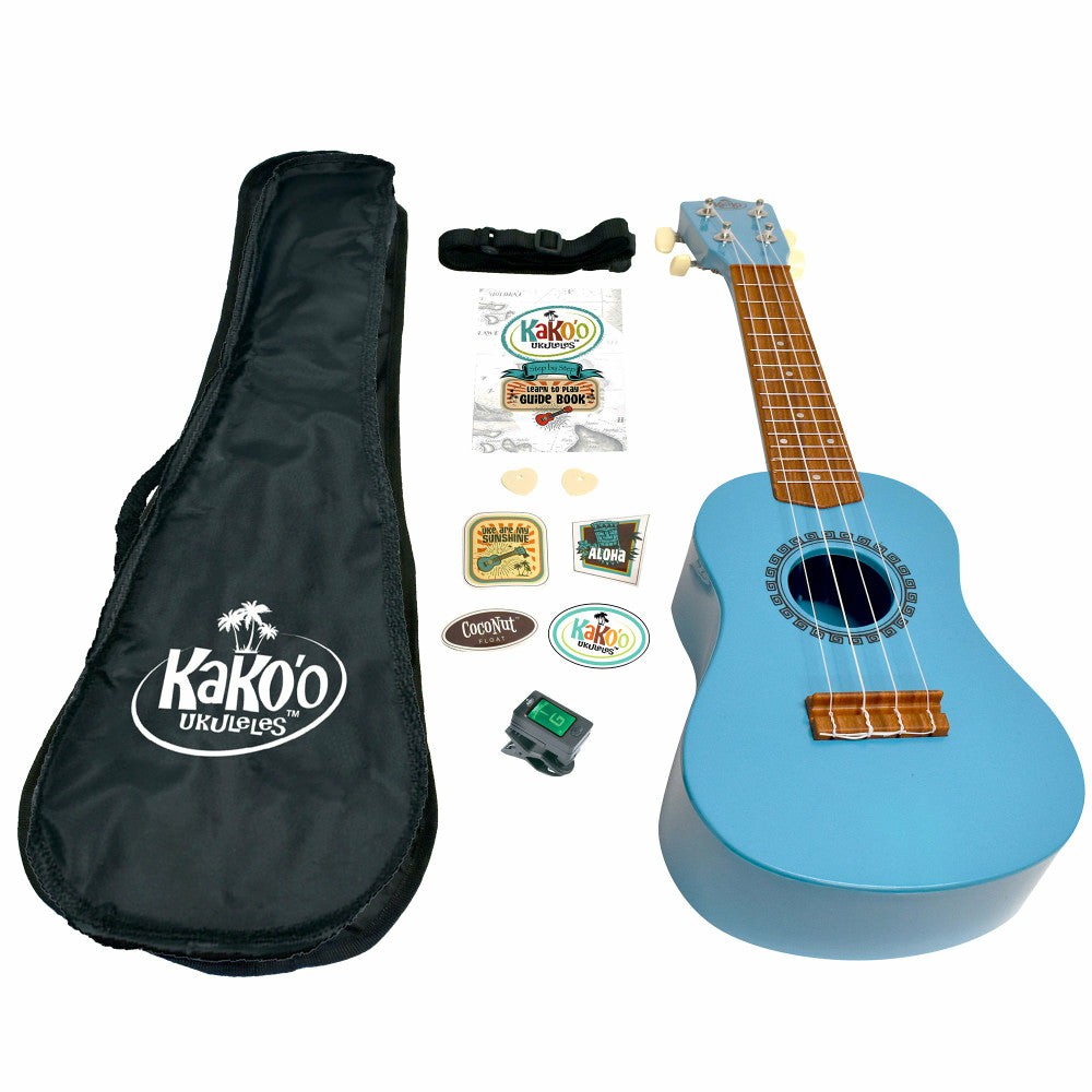 Musical & Sound Toys | Kako’O Pacific Blue 21″ Professional Wooden Ukulele Set Baby & Toddler Toys Musical & Sound Toys