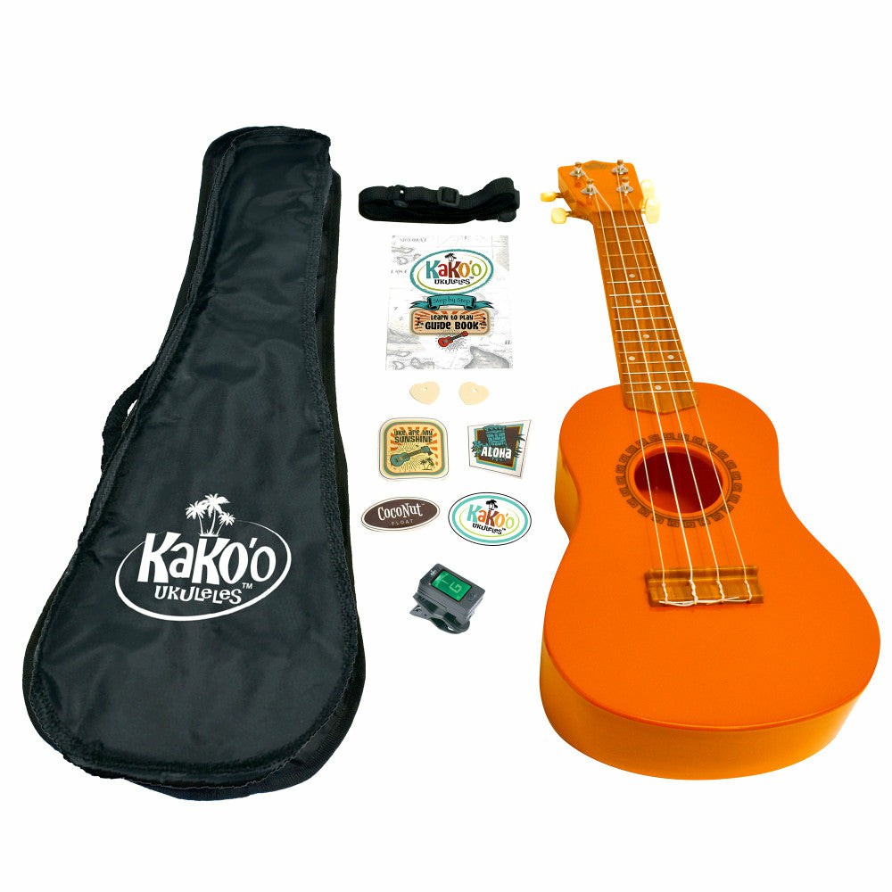 Musical & Sound Toys | Kako’O Sunrise Orange 21″ Professional Wooden Ukulele Set Baby & Toddler Toys Musical & Sound Toys