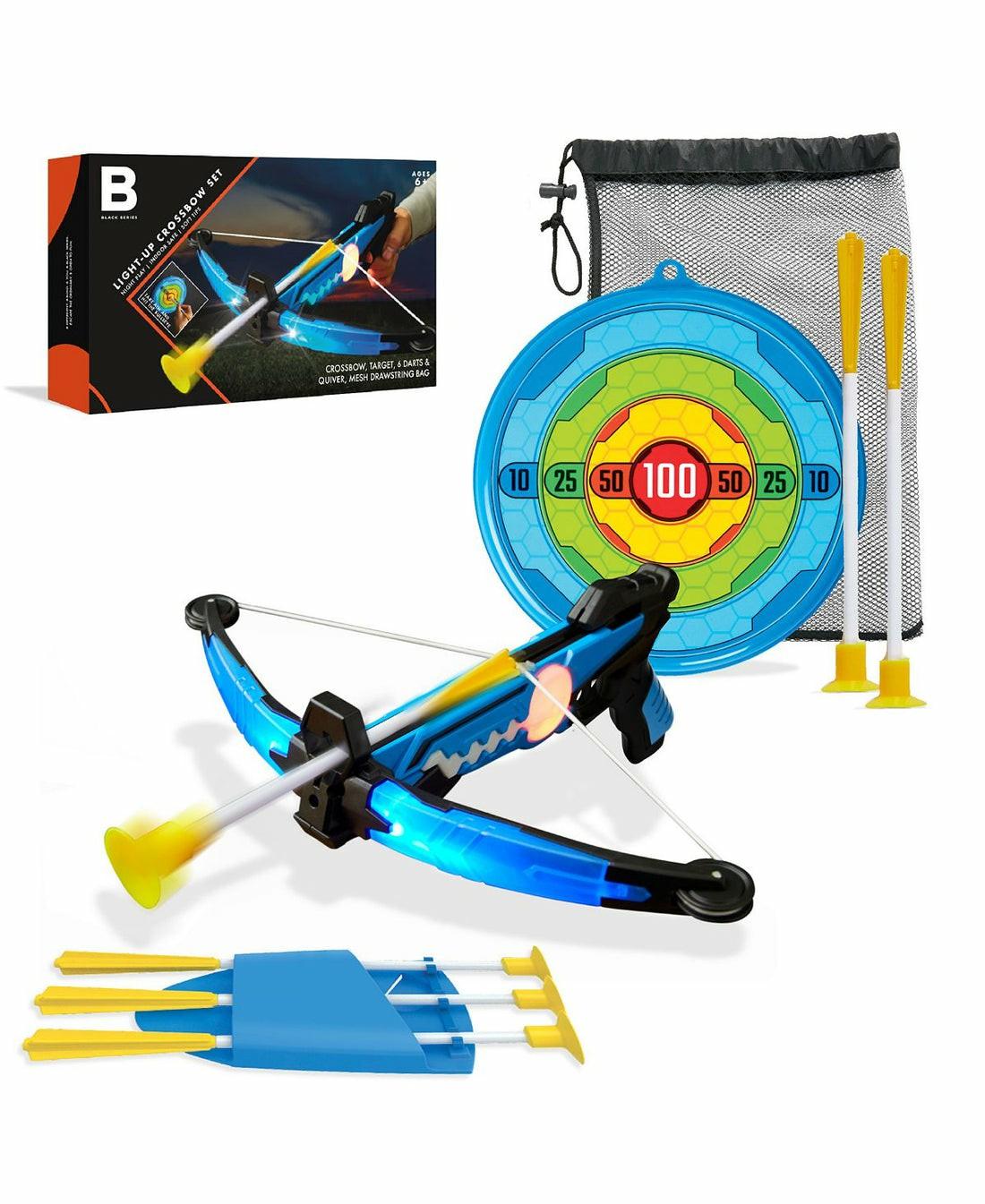 Nerf & Toy Blasters | Black Series Led Light-Up Crossbow Archery Set With Target And Darts Action Figures & Playsets Nerf & Toy Blasters