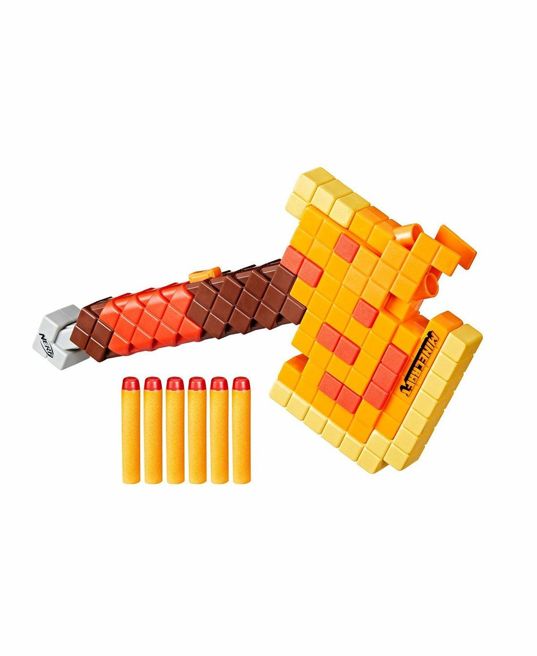 Nerf & Toy Blasters | Nerf Minecraft Dungeons Firebrand Foam-Edged Dart-Blasting Axe Action Figures & Playsets Nerf & Toy Blasters