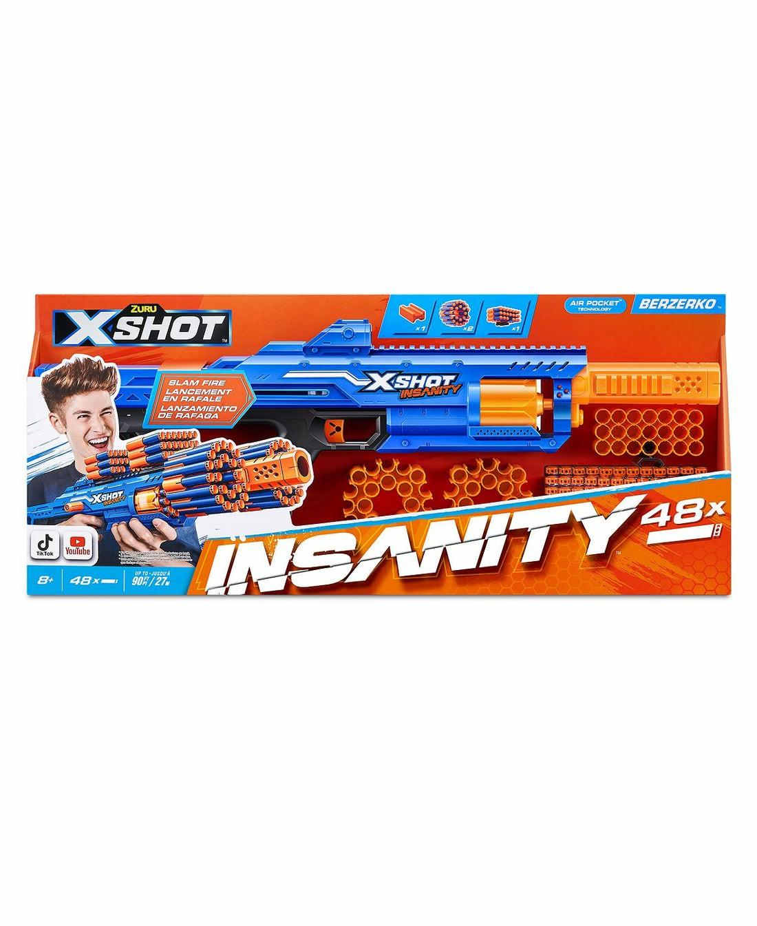 Nerf & Toy Blasters | X-Shot Insanity Series 1 Berzerko Blaster With 48 Darts And Rotating Barrel Action Figures & Playsets Nerf & Toy Blasters