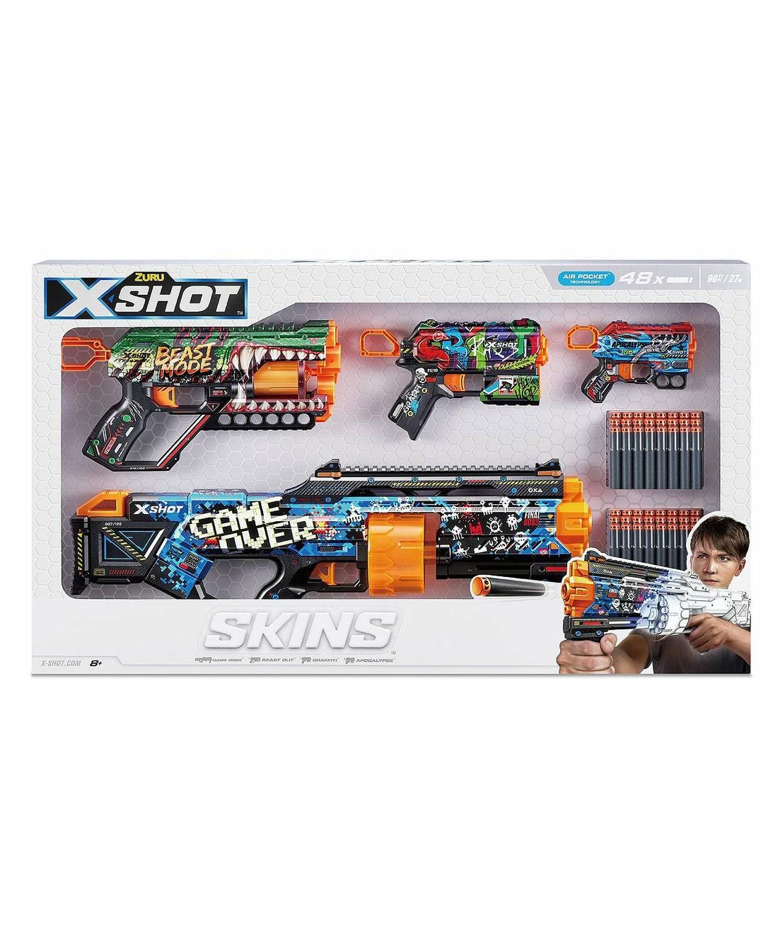 Nerf & Toy Blasters | X-Shot Skins Last Stand Double Flux Combo Pack – Exclusive Blaster Set Action Figures & Playsets Nerf & Toy Blasters